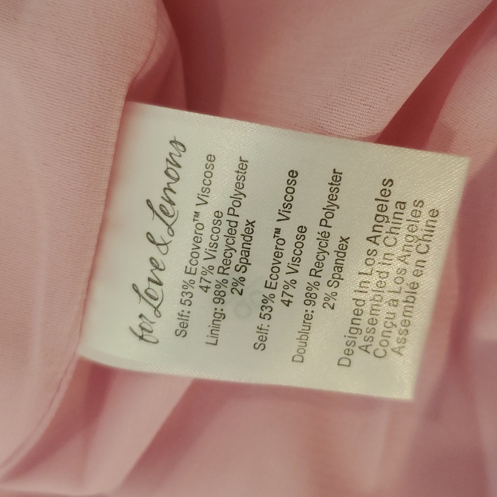 For Love And Lemons Pink Satin Mini Dress Size M new with tags - Picture 11 of 11